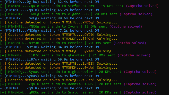 Slashy Mass DM Interface Screenshot